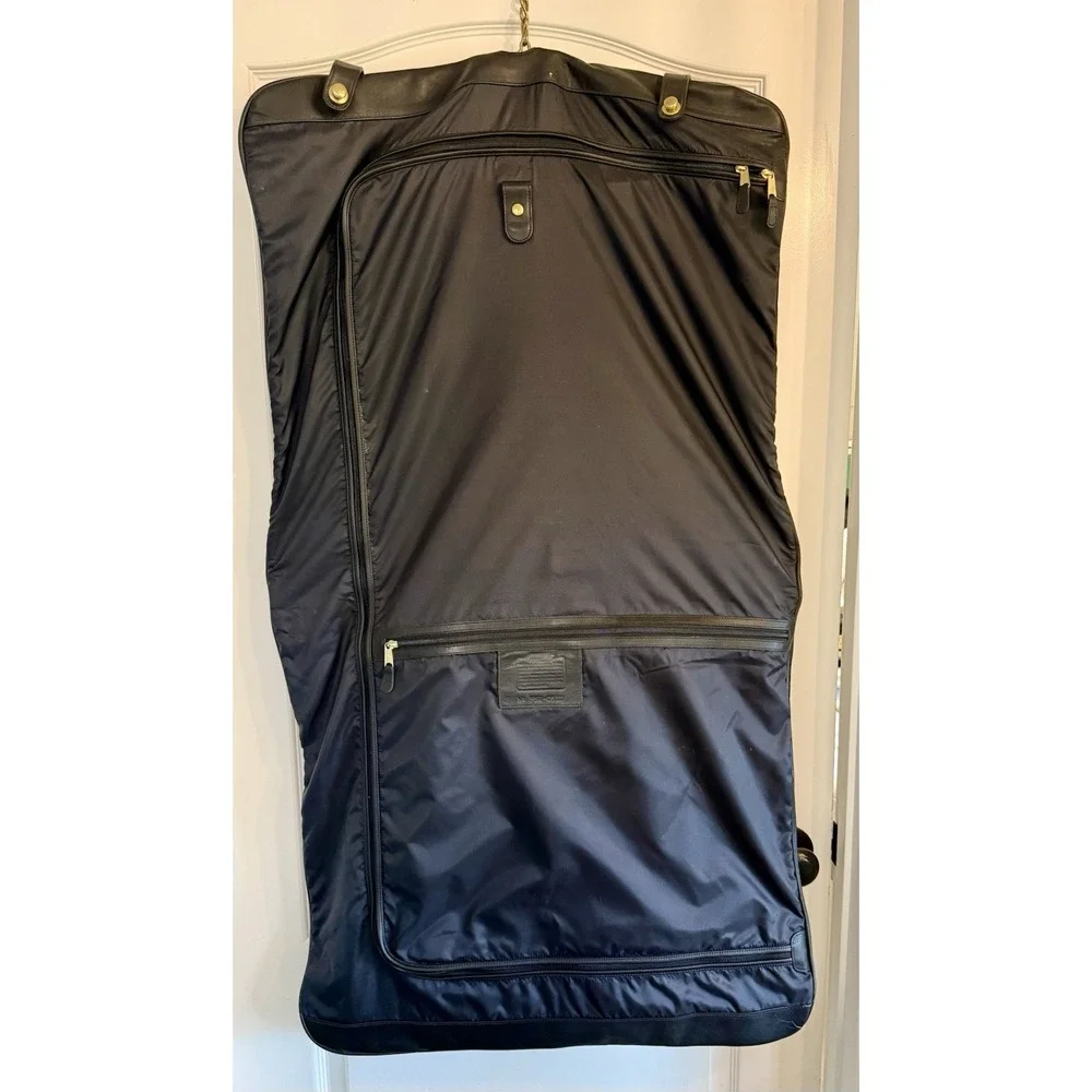 Vintage COACH Black Leather Mens Garment Bag Vintage Travel Luggage Rare!!